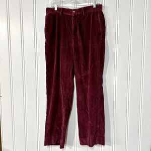 VINEYARD VINES Pants Mens Size 33X29 Wine Red Corduroy Mid Rise Straight Leg